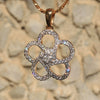 0.63 Ct Gold Diamond Pendant Necklace IGI Certified G-H VS Classic Style