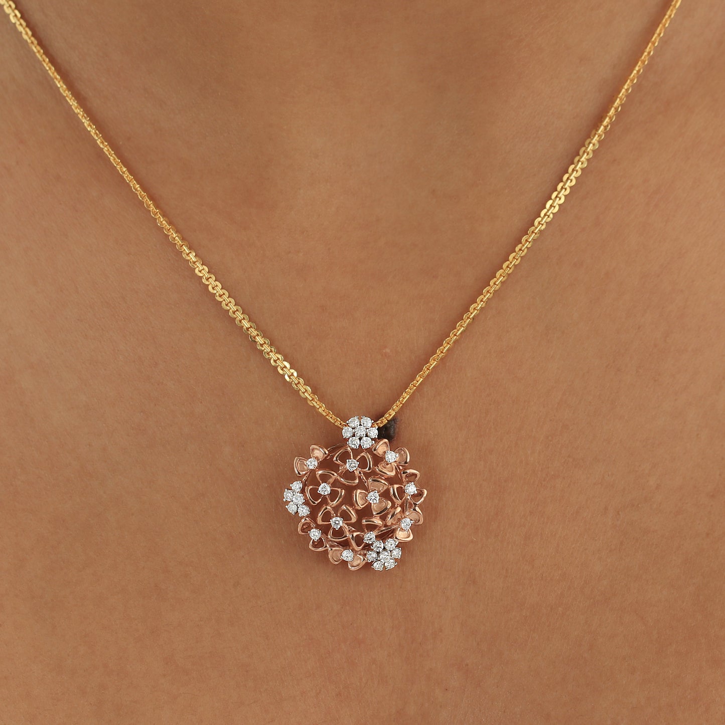0.45 Ct Natural Diamond Pendant IGI Certified 18K Gold H-I VS Jewelry