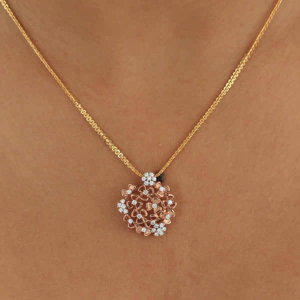 0.45 Ct Natural Diamond Pendant IGI Certified 18K Gold H-I VS Jewelry