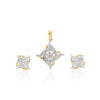 0.86 Ct. 18KT Yellow Gold Natural Diamond Jewelry Set, IGI Certified Quality