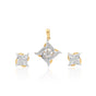 0.86 Ct. 18KT Yellow Gold Natural Diamond Jewelry Set, IGI Certified Quality