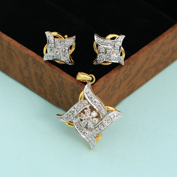 0.86 Ct. 18KT Yellow Gold Natural Diamond Jewelry Set, IGI Certified Quality