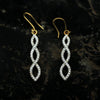 18K Yellow Gold Drop Earrings with Natural Diamond 0.68 Ct. Certified