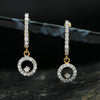 18K Yellow Gold Earrings Dangle & Drop with EGL Certified Diamonds 0.53 Ct.