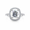 3.50 carat round cut lab-grown diamond ring in 18k gold vermeil, VS1 clarity