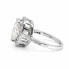 Round lab-grown diamond ring worn on hand, classic engagement styling