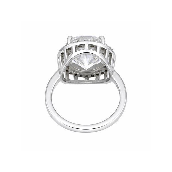 3.45 ct DEW Certified White Moissanite Ring for Women – Jewelry Gift 18K Gold Plated Ve 18K Gold Plated