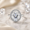 3.45 ct DEW Certified White Moissanite Ring for Women – Jewelry Gift 18K Gold Plated Ve 18K Gold Plated