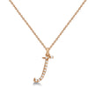 Lab Grown Diamond Initial Letter J Pendant, Rose Gold - Detail View