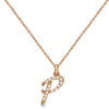 Lab Grown Diamond Initial Letter P Pendant, Rose Gold - Detail View