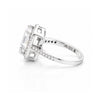 4.5 ct DEW White Moissanite Emerald Solitaire Ring - 18K Gold Vermeil on 925 Sterling Silver