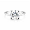4 carat round cut lab-grown diamond ring in 18k gold vermeil setting