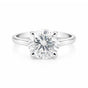 4.00 Ct Round Cut Lab Grown Diamond Ring — VS1 Clarity, 18k Gold Vermeil