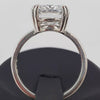 21.0 ct DEW White Moissanite Oval Solitaire Ring - 18K Gold Vermeil on 925 Sterling Silver