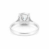9.9 Ct White Moissanite Round Solitaire Ring - 925 Sterling Silver Gold Vermeil