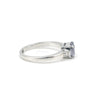 925 sterling silver inner band with 18k gold vermeil on blue emerald ring