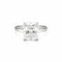 3.00 Ct Emerald Cut Lab Grown Diamond Ring — VS1 Clarity, 18k Gold Vermeil