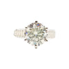 6.6 ct DEW White Moissanite Round Solitaire Ring - 18K Gold Vermeil on 925 Sterling Silver