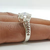 6.6 ct DEW White Moissanite Round Solitaire Ring - 18K Gold Vermeil on 925 Sterling Silver