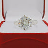 6.6 ct DEW White Moissanite Round Solitaire Ring - 18K Gold Vermeil on 925 Sterling Silver