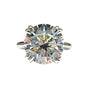 6.65 ct DEW Certified Round Cut White Moissanite Solitaire Ring Gold Vermeil