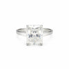 5.36 ct DEW White Moissanite Radiant Solitaire Ring - 18K Gold Vermeil on 925 Sterling Silver