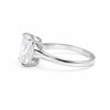 10.0 Ct White Moissanite Emerald Solitaire Ring - 925 Sterling Silver Gold Vermeil