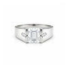 4.0 Ct White Moissanite Radiant Solitaire Ring - 925 Sterling Silver Gold Vermeil