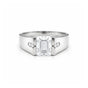 4.0 Ct White Moissanite Radiant Solitaire Ring - 925 Sterling Silver Gold Vermeil