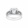 Close-up of 2 carat emerald step cut lab diamond, VS1 clarity, hall-of-mirrors