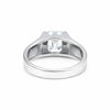 4.0 Ct White Moissanite Radiant Solitaire Ring - 925 Sterling Silver Gold Vermeil