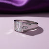 925 sterling silver inner band with 18k gold vermeil exterior, emerald solitaire