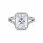 5 Ct Emerald Cut Lab Grown Diamond Ring — VS1 Clarity, 18k White Gold Vermeil