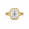 5 carat emerald cut lab-grown diamond ring in 18k yellow gold vermeil setting