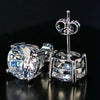 4.20ct DEW White Moissanite Round Stud Earrings