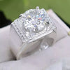 5.95 Ct White Moissanite Round Solitaire Ring - 925 Sterling Silver Gold Vermeil