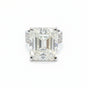 12.65 Ct White Moissanite Emerald Solitaire Ring - 925 Sterling Silver Gold Vermeil