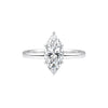 1.50 Ct Certified Marquise Cut White Moissanite Ring In 18K Gold Plated