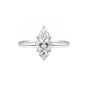 2.01 Ct Marquise Cut Lab Grown Diamond Ring — VS1 Clarity, 18k Gold Vermeil