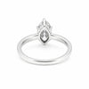 1.50 ct DEW Certified Marquise Cut White Moissanite Ring In 18K Gold Plated