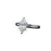 1.50 Ct Certified Marquise Cut White Moissanite Ring In 18K Gold Plated