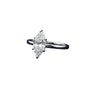 1.50 Ct Certified Marquise Cut White Moissanite Ring In 18K Gold Plated