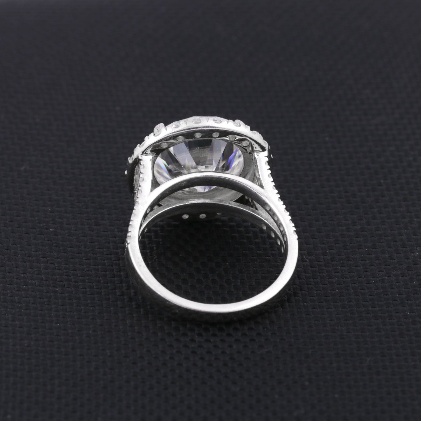 Certified 5.90 Ct Round Cut White Moissanite Solitaire Ring In Gold Vermeil