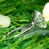 8.15 ct DEW White Moissanite Radiant Solitaire Ring - 18K Gold Vermeil on 925 Sterling Silver