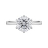 3.50 Ct Certified White Round Cut Moissanite Solitaire Ring 18K Gold Plated
