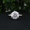 3.50 Ct Certified White Round Cut Moissanite Solitaire Ring 18K Gold Plated