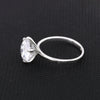 3.50 Ct Certified White Round Cut Moissanite Solitaire Ring 18K Gold Plated