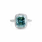 4.40 Ct Emerald Cut Blue Lab Grown Diamond Ring — VS1 Clarity, 18k Gold Vermeil