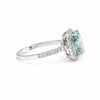 7.0 Ct Blue Moissanite Cushion Solitaire Ring - 925 Sterling Silver Gold Vermeil