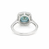 7.0 Ct Blue Moissanite Cushion Solitaire Ring - 925 Sterling Silver Gold Vermeil